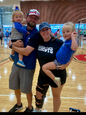 The Klie Crew Coaching Volleyball this summer :)