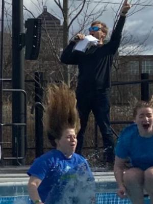 Action shot from the 2024 Polar Plunge!